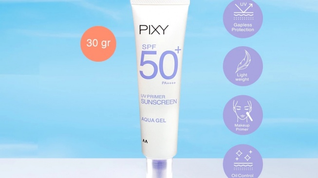 PIXY UV Primer Sunscreen Aqua Gel SPF50+ PA+++ (Shopee)