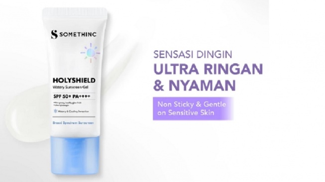 SOMETHINC Holyshield! UV Watery Sunscreen Gel SPF 50+ PA++++ (Shopee)