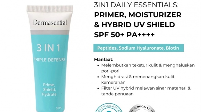 Dermasential 3 in 1 Triple Defense Hybrid Sunscreen (Shopee)