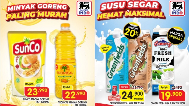 Promo Superindo Terbaru, Minyak Goreng Cuma Rp20 Ribuan, Susu dan Kecap Diskon Besar