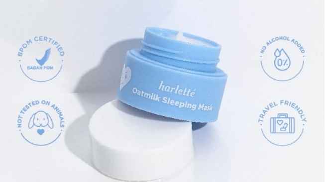 Harlette Oatmilk Sleeping Mask (Shopee)