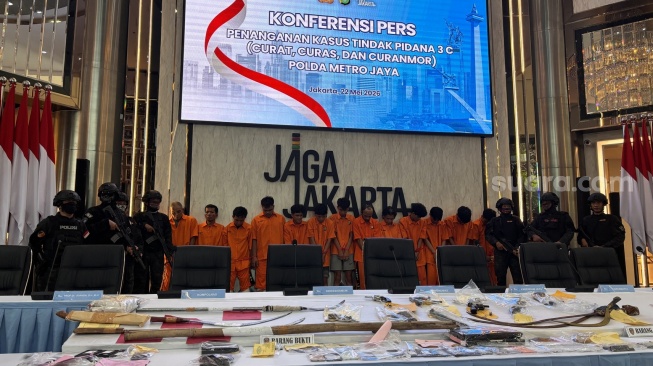 Bersih-bersih Jakarta! Polda Metro Jaya Tangkap 173 Bandit Jalanan, Sita 8 Senjata Api