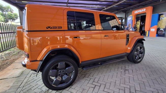 iCar umumkan harga SUV listrik iCar V23 untuk pasar Indonesia. (Foto: SUARA.COM/Michele Alessandra)