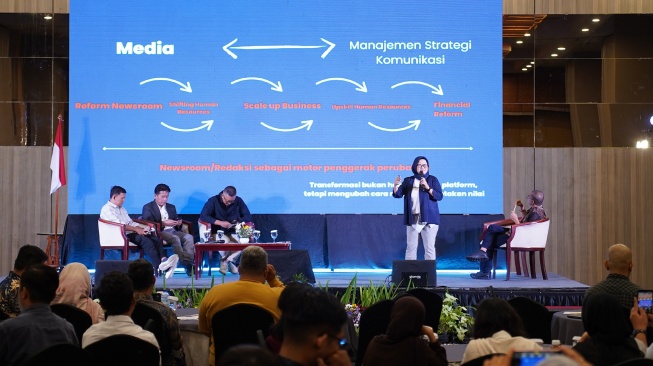 Sesi konferensi "Peluang & Tantangan Media Lokal di Jawa Tengah" dalam gelaran Jateng Media Summit 2026 di Semarang, Jawa Tengah, Kamis (21/5/2026). [Dok Jateng Media Summit] 