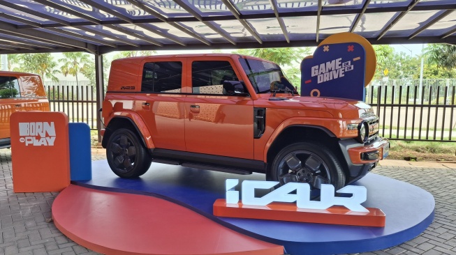 iCar umumkan harga SUV listrik iCar V23 untuk pasar Indonesia. (Foto: SUARA.COM/Michele Alessandra)