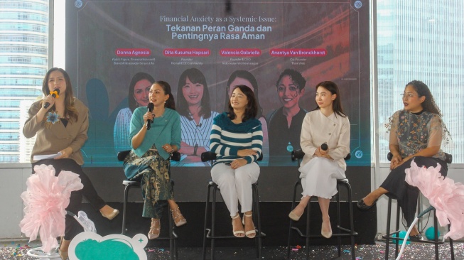 Sesi diskusi saat Peluncuran Sequis SHEPRENEUR di Jakarta, Jumat (22/05/2026). [Suara.com/Alfian Winanto]