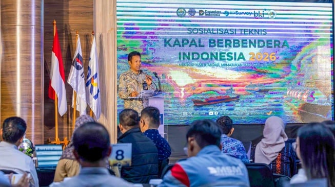 PT Biro Klasifikasi Indonesia (Persero) atau BKI menggelar Sosialisasi Teknis Kapal Berbendera Indonesia 2026 di Aula Ali Sadikin, Kantor Pusat BKI, Jakarta. [ho]