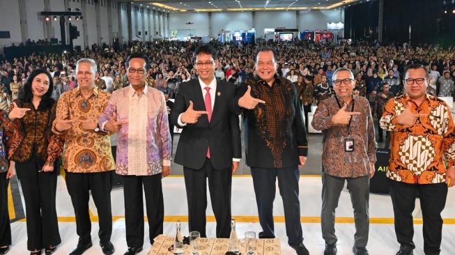 Menkeu Purbaya di acara Jogja Financial Festival 2026 di JEC pada Jumat, 22 Mei 2026 (Instagram/menkeuri)