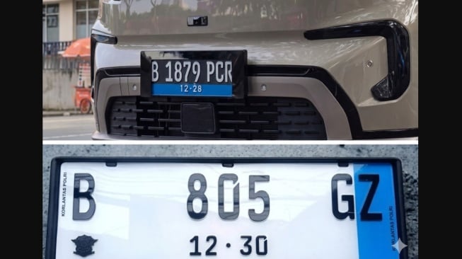 Apa Beda Lis Biru di Bawah vs Samping pada Pelat Mobil Listrik? Berikut Faktanya