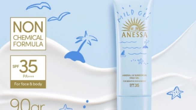 Anessa Moisture UV Sunscreen Mild Gel SPF 35+ PA+++.  [Shopee/Anessa]