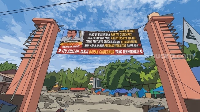 Menagih Janji di Atas Puing: Sepuluh Bulan Pedagang Taman Puring Menunggu