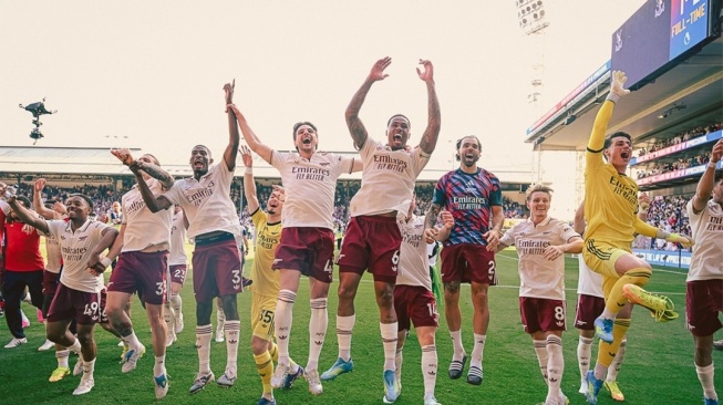 Arsenal Tutup Musim dengan Kemenangan atas Crystal Palace, Modal Positif Jelang Final Liga Champions