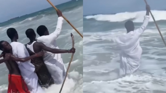 Aksi Pria Nigeria Mengaku Nabi Coba Belah Laut Berujung Tersapu Ombak Bikin Ngakak