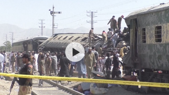 Bom Bunuh Diri Guncang Pakistan, Kereta Militer Hancur Tewaskan Lebih dari 20 Orang