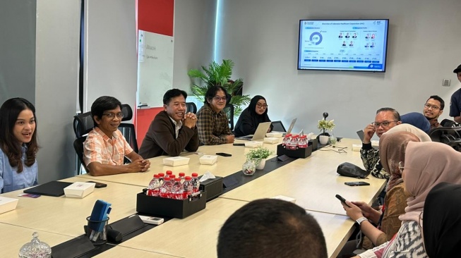Kunjungan Pertamedika IHC (Indonesia Healthcare Corporation) di kantor Suara.com, Jakarta Barat, Selasa (26/5/2026).(Suara.com/Dini Afrianti Efendi)