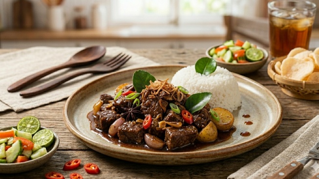 Ilustrasi Semur Daging Sapi (Gemini AI)