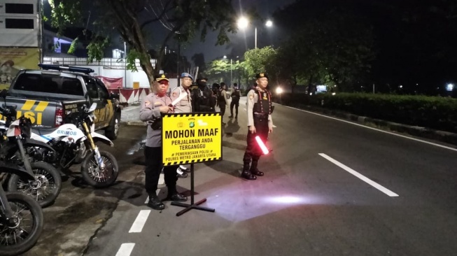 Patroli Kegiatan Rutin Yang Ditingkatkan (KRYD) di titik-titik rawan gangguan keamanan di Jakarta Utara. [Suara.com/Polres Jakut]