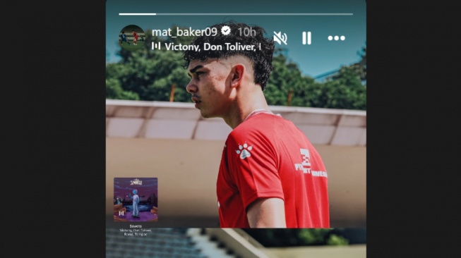 Mathew Baker diberikan kesempatan oleh John Herdman untuk ikut latihan di Timnas Indonesia senior. (IG/@mat_baker09)