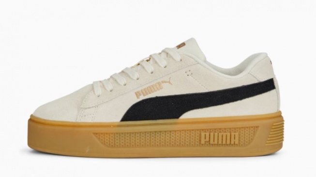 Sepatu Sneaker Smash Platform V3 Suede Wanita [Puma]
