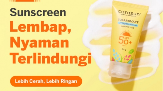 CARASUN Solar Smart UV Light Sunscreen SPF 50+ PA++++ (Shopee)