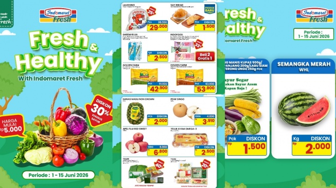 Promo Indomaret Fresh 1-15 Juni 2026: Diskon Susu, Buah, Sayur hingga Tempe Hemat 40%