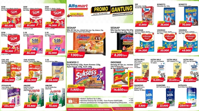 Promo Alfamart Terbaru hingga 2 Juni 2026: Susu Anak, Nugget, dan Mi Instan Mulai Rp4 Ribuan