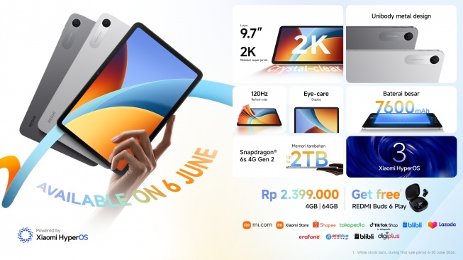 REDMI Pad 2 9.7. [Xiaomi Indonesia]
