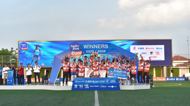 Scorpion FC dan Putri Surakarta lolos ke putaran nasional HYDROPLUS Soccer League. Ajang ini juga menjadi sarana seleksi calon pemain Timnas Putri U-16. [Dok. HSL]