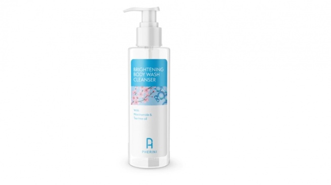 PHERINI Brightening Body Wash Cleanser hadir sebagai sabun mandi yang tidak hanya berfungsi membersihkan kulit, tetapi juga membantu menjaga tampilannya agar tetap cerah dan segar. [Dok Pribadi]