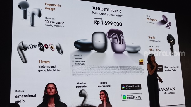 Peluncuran Xiaomi Buds 6 di Jakarta, Selasa (2/6/2026). [Suara.com/Dythia]