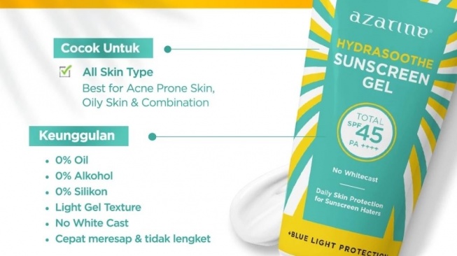 Sunscreen lokal yang gak bikin wajah abu-abu. (Shopee)