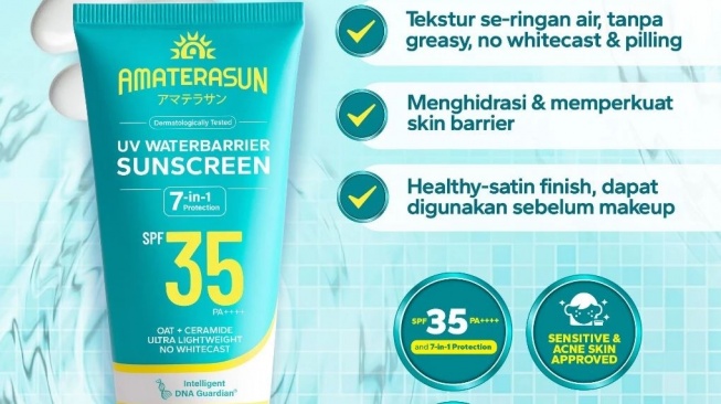 Sunscreen lokal yang gak bikin wajah abu-abu. (Shopee)