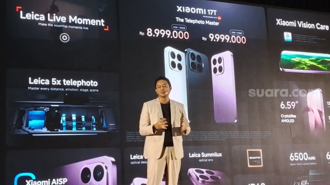 Peluncuran Xiaomi 17T di Jakarta, Selasa (2/6/2026). [Suara.com/Dythia]