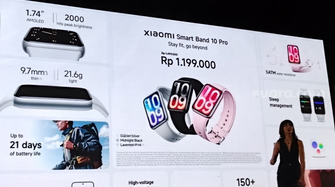 Peluncuran Xiaomi Smart Band 10 Pro di Jakarta, Selasa (2/6/2026). [Suara.com/Dythia]