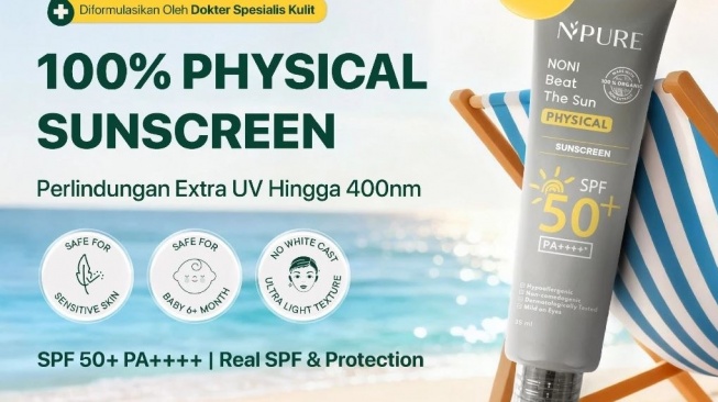 Sunscreen lokal yang gak bikin wajah abu-abu. (Shopee)