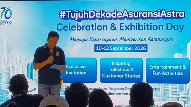 Pembacaan rangkaian kegiatan menyambut #TujuhDekadeAsuransiAstra yang akan digelar pada 10-12 September 2026. (Suara.com/CNR ukirsari)