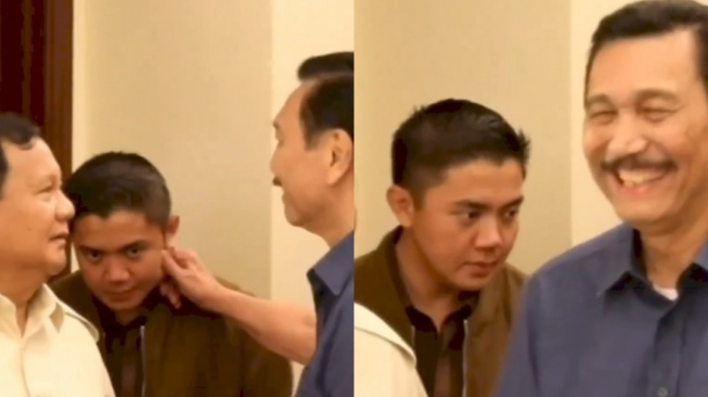 Viral! Momen Luhut Binsar Panjaitan Cubit Pipi Teddy Indra Wijaya Bikin Gemas Warganet [X]