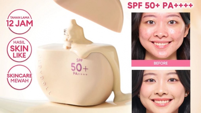Sunscreen yang bisa jadi alas bedak. (Shopee)