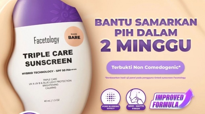 Sunscreen yang bisa jadi alas bedak. (Shopee)