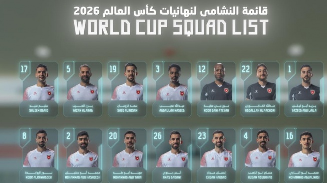Timnas Yordania di Piala Dunia 2026, Mousa Al Tamari Memimpin, Yazan Al Naimat Resmi Absen