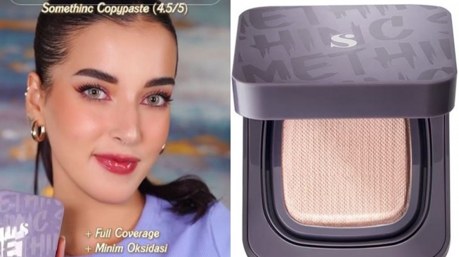 Cushion minim oksidasi versi Tasya Farasya. (Kolase TikTok dan watsons.co.id)