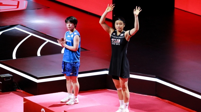 Pebulu tangkis tunggal putri Korea Selatan, An Se-young sukses mempertahankan gelar Indonesia Open 2026 usai mengalahkan Akane Yamaguchi. Sang juara mengungkap rahasia mentalitasnya di Istora. [Dok. Antara]