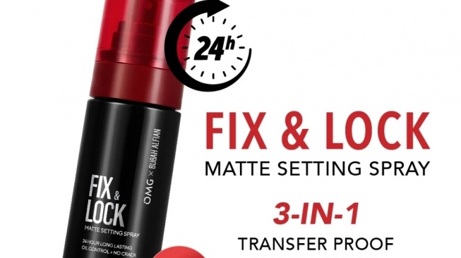 OMG OH MY GLAM Fix & Lock Matte Setting Spray (Shopee)