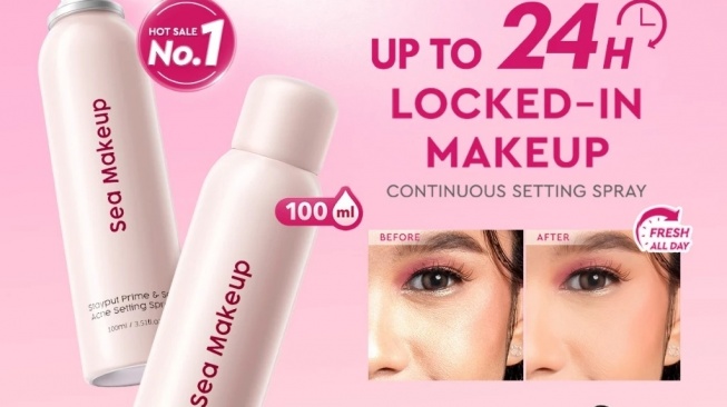 Sea Makeup Stayput Prime & Set Continuous Setting Spray (Shopee)