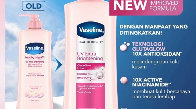 Vaseline Healthy Bright UV Brightening Lotion (Shopee)