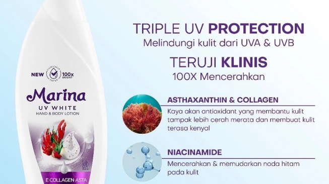 Handbody yang mengandung kolagen. (Shopee)