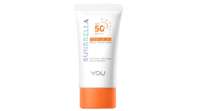YOU Sunbrella Tone Up UV Elixir Sunscreen SPF50+ PA++++ (Shopee)