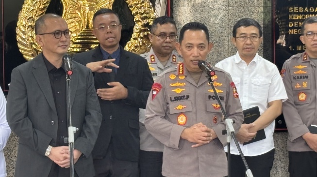 Kapolri Jenderal Listyo Sigit Prabowo akan mengaktifkan kembali Satgas Anti-Mafia Bola menjelang penyelenggaraan Piala Dunia 2026. [Suara.com/Faqih]