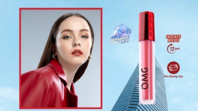 Lipstik merah OMG Mattelast Lip Cream