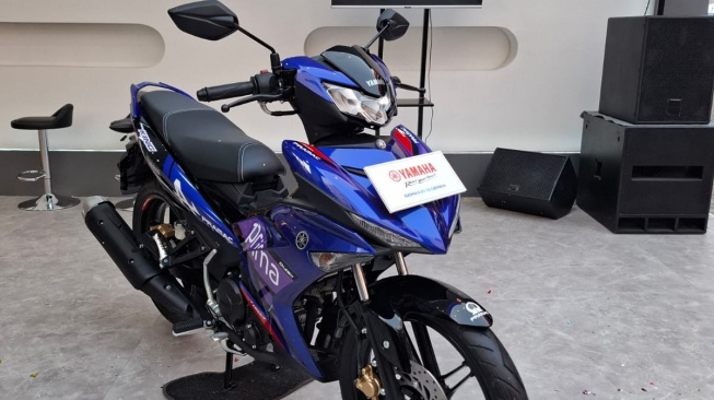 Yamaha rilis MX King 150 Prima Pramac Livery di Jakarta Fair 2026. (Foto: SUARA.COM/Manuel Jeghesta)